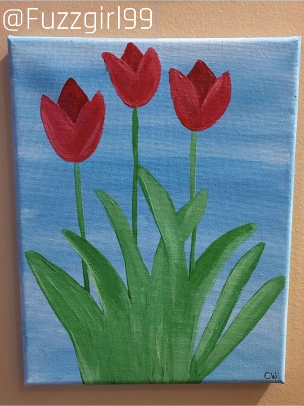 Tulip Trio Acrylic Painting